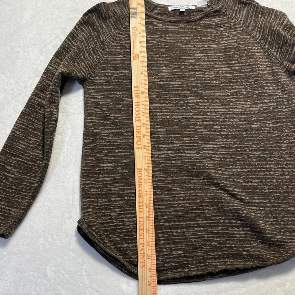 EIGHT EIGHT EIGHT Womens Sweater Brown/Neutrals Pullover Curved Hemline Size L